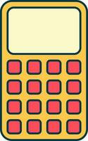 calculadora ícone dentro vermelho e amarelo cor. vetor