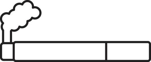 isolado queimando cigarro esboço ícone. vetor