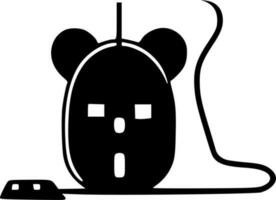 computador rato - minimalista e plano logotipo - vetor ilustração