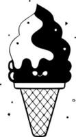 gelo creme - minimalista e plano logotipo - vetor ilustração