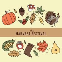 Cartaz do festival da colheita vetor