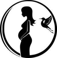 gravidez, minimalista e simples silhueta - vetor ilustração