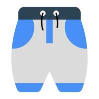 roupa masculina menor, plano Projeto ícone do Esportes vestuário vetor