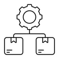 ícone de design moderno de gerenciamento de encomendas vetor