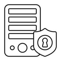 a ícone Projeto do servidor segurança vetor