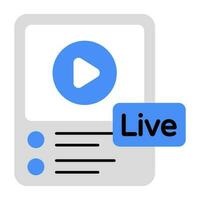 a ícone Projeto do viver vídeo vetor