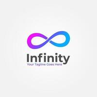 infinidade logotipo vetor Projeto com roxa azul gradação