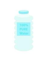 mineral puro água garrafa simples plano estilo vetor ilustração