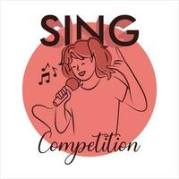 vetor logotipo cantar ídolo concorrência