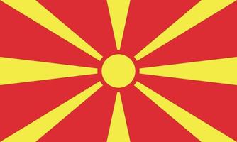 ilustração vetorial da bandeira da república da macedônia. vetor