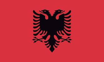 ilustração vetorial da bandeira da Albânia vetor