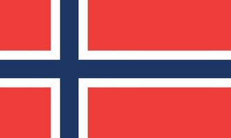 ilustração vetorial da bandeira norueguesa vetor