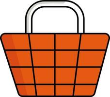 compras cesta ícone dentro laranja cor. vetor