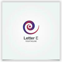 carta e espiral logotipo Projeto Prêmio elegante modelo vetor eps 10