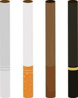 conjunto do diferente cigarros cor vetor ilustração