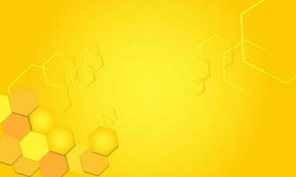 abstrato amarelo favo de mel hexagonal fundo vetor ilustração