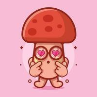 ilustração de ícone dos desenhos animados de cogumelos kawaii fofos.  conceito de ícone plano vegetal de comida isolado no fundo branco.  personagem champignon, mascote no estilo doodle. 16763632 Vetor no Vecteezy