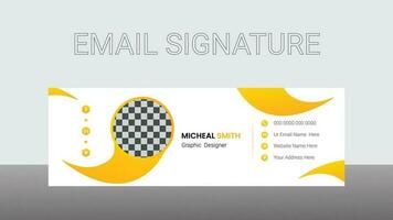 design de assinatura de e-mail vetor