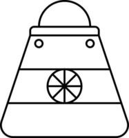 indiano bandeira do carregar saco ícone dentro plano estilo. vetor