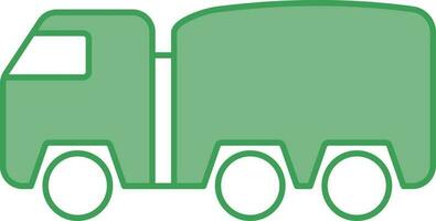 militares caminhão ícone dentro verde e branco cor. vetor
