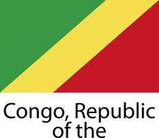 nacional bandeira ícone Congo, republica do a vetor