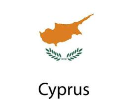 bandeira nacional ícone chipre vetor
