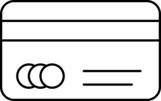 digital cartão Preto esboço ícone. vetor