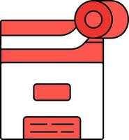 ilustração do embalagem parcela ou correio ícone dentro vermelho e branco cor. vetor