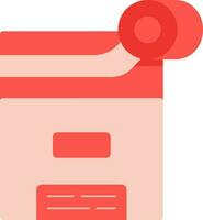 ilustração do embalagem parcela ou correio ícone dentro vermelho cor. vetor