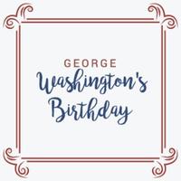 ilustração em vetor de um plano de fundo para o aniversário de George Washington