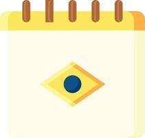 isolado Brasil bandeira dentro calendário ícone dentro plano estilo. vetor