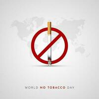 mundo não tabaco dia. a conceito do Sair fumar consciência vetor