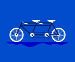 Ilustração de bicicleta em tandem vetor