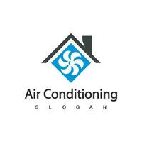 logotipo de ar condicionado, conceito de logotipo hvac vetor