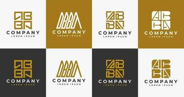 luxo companhia carta uma b aba logotipo Projeto. elegância inicial aba logotipo branding vetor