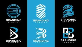moderno linha tecnologia carta b logotipo branding. abstrato digital inicial b logotipo. vetor