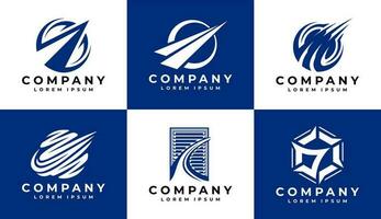 moderno abstrato financeiro logotipo Projeto. luxo linha consultando logotipo branding definir. vetor