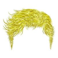 ilustração do uma legal masculino amarelo cabelo estilo vetor