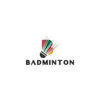 b peteca badminton logotipo Projeto vetor