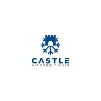 castelo inverno logotipo Projeto vetor
