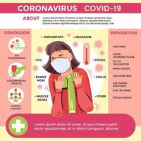 cartaz e infográfico para medidas preventivas contra o coronavírus vetor