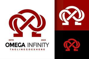 ómega infinidade logotipo vetor ícone ilustração