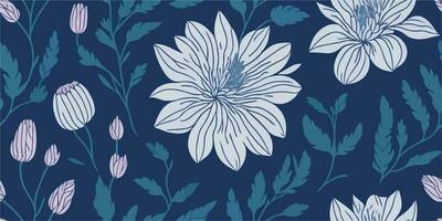 vintage sonhos, nostálgico vetor ilustração do retro floral motivos