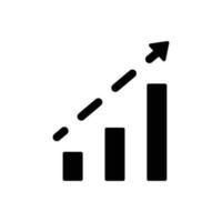 ícone de gráfico de crescimento vetor