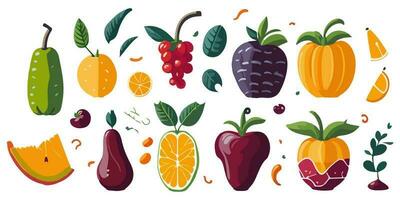 vetor arte exibindo uma colorida e saudável fruta salada