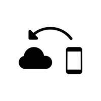 ícone de armazenamento em nuvem vetor