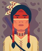 Ilustração de povos indígenas vetor