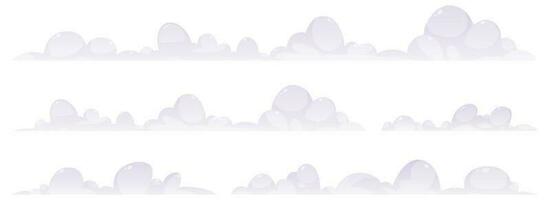 desenho animado nuvens coleção vetor ilustração isolado em branco fundo