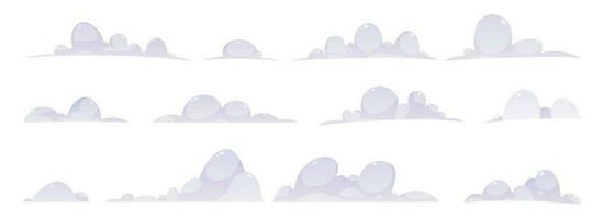 desenho animado nuvens coleção vetor ilustração isolado em branco fundo