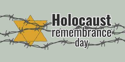 memorial dia do a genocídio judaico pessoas. vetor